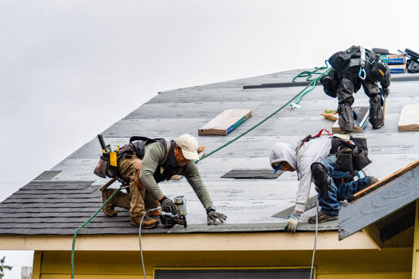 Professional Gutter Installation technician working in Columbia, KY